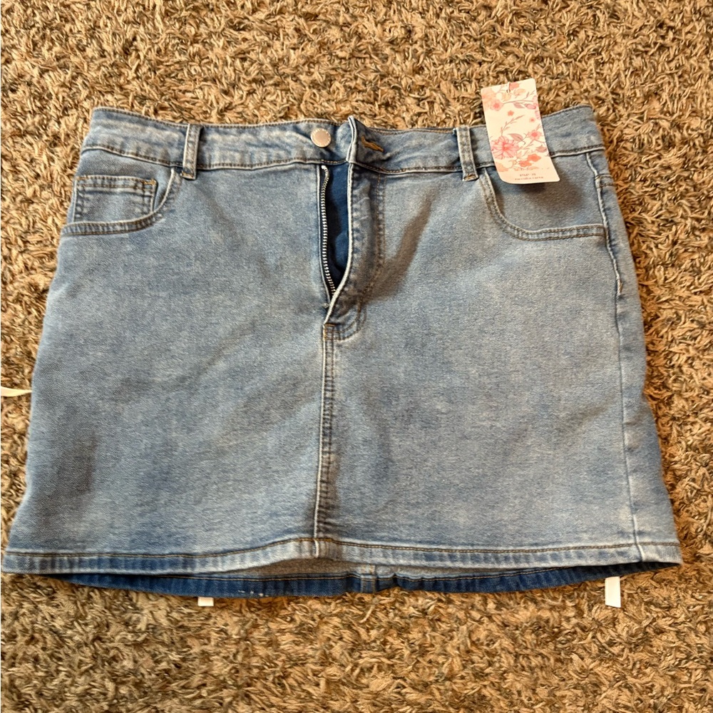 Denim Blue Bow Skirt